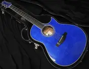 Morris Tc-16 Sbu Hand Made Premium See-Through Blue Maurice Acoustic Guitar Eco