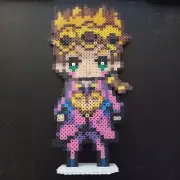 Perler Beads Pixel Art Jono's Bizarre Adventure Giorno Giovanna