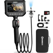 EU Direct KAIWEETS KBA01 Two-Way 210° Articulating Borescope 4.3 inch IPS Display 8mm Snake Camera 2.0MP with 32GB Memor
