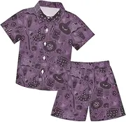 [Caihoyu] Toddler Baby Boys Short Sleeve Button Down Tops + Shorts Set Toddler Little Boys Outfit Infant Little Boy Gift