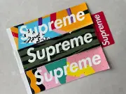 SUPREME BOX LOGO STICKER ALESSANDRO MENDINI ABSTRACT OLIVE ZEBRA LOT (3)