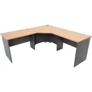 OM WORKSTATION W1800 x W1800 x D700 x H720mm Beech/ Charcoal
