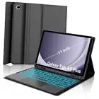 for Samsung Galaxy Tab A9 Plus Case with Keyboard 11 inch, Smart Black