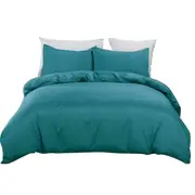 Biscay Blue Soft Quilt/Duvet/Doona Cover Set Single/D/Queen/King/Super King Size Bed
