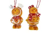 9.5cm Gingerbread Men Hanging Decoration- Assorted Designs