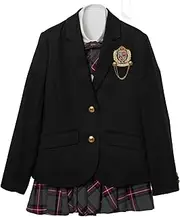 DECORA PINKY'S(デコラピンキーズ) Decora Pinkies Formal Dress, Tailored Jacket x Flared Skirt, 5-Piece Set, Girls