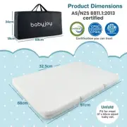 Tri-Fold Baby Foam Mattress with Carry Bag - Fits Standard 97x68cm Cribs