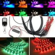 USA RGB bluetooth Motorcycle LED Light Under Glow Neon Strip APP Control Kit