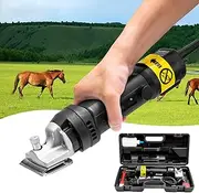 Electric Horse Clippers, 320W Electric Equine Shears with 6 Speed Adjustment, Slice Diameter 77mm, Adjustable Blade Tension, 2400r/min Horse Hair Equine Trimmer for Pet & Livestock Coats