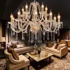 Gold Color Luxurious Candle Crystal Chandelier 15 Lights K9 Modern Crystal Ch...