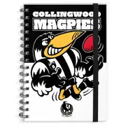 Collingwood Magpies AFL A4 Spiral Hard Cover Mascot Notebook