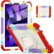 MCC Shockproof iPad Pro 11" 2021 3rd Gen Strap Rugged Colourful Tough Case Cover Apple [Colourful+Red]