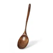 Spoons Wooden Soup Spoon Eco Friendly Tableware Natural Ellipse Wooden La*DB