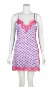 Agent Provocateur Lucie Lace Chemise Color: Blue Pink Size 2