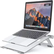 Nulaxy AS012 Laptop Stand - Silver, Foldable Adjustable Design, Compatible with 10"-16" Apple Macbook/Laptops [AS012 Silver]