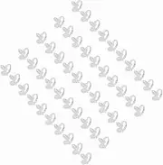 Nail Chart Ring 50Pcs Set Color Display Tool for Manicure False Tip Polish Gel Practice ABS Butterfly Flower Nail Chart Rings (4)
