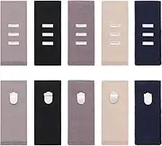 MAEZOE 10PCS Pants Waist Extenders with Metal Hook, Button Extender for Pants, Elastic Waistband Button Extender for Women Men