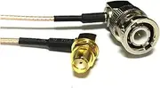ROBAUN SMA Female Right Angle to BNC Male Plug RA 90 Degree Coax Cable RG178 15cm 6"(100cm)