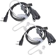 Walkie Talkie Earpiece for Baofeng UV-5R BF-F8HP UV-82 BF-888S Retevis H-777 RT22 RT21 RT68, Surveillance Earpiece with Mic and Covert Acoustic Tube Compatible with Kenwood Two Way Radio, Pack of 2