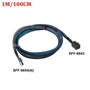 Replacement CBL-SAST-0835 Slim SAS SFF-8654 4i to MiniSAS HD SFF-8643 1M Cable