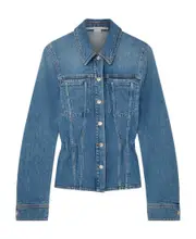 Stella McCartney Elasticated Waist Denim Jacket IT42 Blue