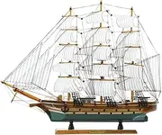 Sailboat Model Tabletop Decoration Creative Hand-Carved Office Home Green Decoration Souvenir Veteran Graduation Season Courage 60CM