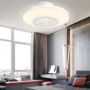 23" White Ceiling Fan with Light Remote Control Bedroom Chandelier Ceiling Fan