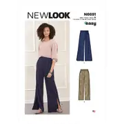 New Look Sewing Pattern N6691 6691 Misses' Slim Or Flared Pants