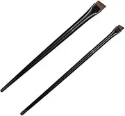 IWOWHERO Complete Makeup Brush Kit Angled Eyeliner Slanted Brow Brush Eyebrow Makeup Supplies for Professionals Beginners