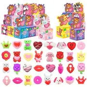 Cherislpy 24pcs Valentines Day Gifts for Kids Mochi squishy toys Filled Valen...