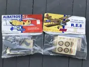 Two Airfix 1/72 Scale WWI Era Aircraft Models England Albatross R. E. 8