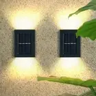 Solar Wall Light Up And Down Glow Wall Light Outdoor Garden Lamp Waterproof AUK