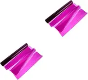 TEHAUX 2 Rolls Flower Wrapping Paper Transparent Holographic Rolled Cellophane for Leis Iridescent Wrapping Paper Clear Tape Diy Bouquet Wrappers Color Flowers Film Opp Purple