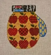 Painted Pony Designs Quilted Mitten Hand-painted Needlepoint Canvas 8"×8"