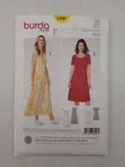 Burda Sewing Pattern 6496 Women's Dress Pattern Size US 8-20 EUR 34-46 NEW
