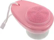 LOLIPPYY Face Brush Face Cleansing Brush Silicone Face Scrubber Manual Face Scrubber Men's Silicone Facial Cleansing Brush Silicone Facial Scrubber for Men Skin Care Brush Pink Silica Gel
