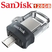 SanDisk Ultra 128GB Dual OTG Clear USB Flash Drive