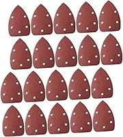 Professional 20pcs Triangle Sandpaper Sheets 140 * 90mm 40 Grit Non-static Polishing Paper Pad Set for Electric Polishing Machine