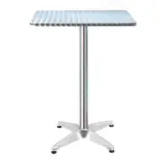 NNEDSZ Bar Table Outdoor Furniture Adjustable Aluminium Pub Cafe Indoor Square G