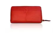 Tory Burch Ivy Zip Continental Wallet Color Samba 627 Orange Style 31150 + Tags