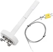 uxcell 4" K Type Ceramic Kiln Furnace Thermocouple Sensor Probe for Muffle Furnace Oven, with 3.3ft Thermocouple Wire, High Temperature 1100°C 2x100mm