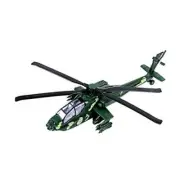 Military Helicopter Toy with Lights and Sounds, Pull Back Army Plane Green