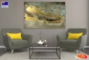 Gold & Brown Abstract Design Art Wall Canvas Home Decor Australian Made Quality