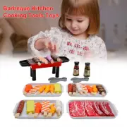 36Pcs BBQ Pretend Play Food Toy Grill Set Barbeque Kitchen Cooking Tools Toys,