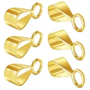 6 Pcs Slider Pendant Clasp Bail Connector with Closed Loop for Jewelry Making