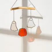 Halloween Ghost Suncatcher, Halloween Suncatcher, Ghost Glass Art