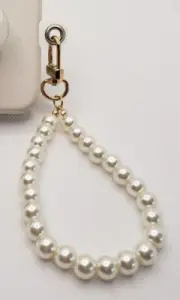 Chic & Elegant Gold Pearl Phone Chain, Wrist Strap, Lanyard, Keychain, Bag Strap
