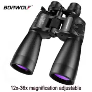 12-36X60 Powerful Binoculars Zoom Field Glasses Great Handheld Telescope for Bir