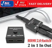 2 in 1 In Out UHD 4K HDMI 2.0 Switch Switcher Splitter Hub HDCP 3D.