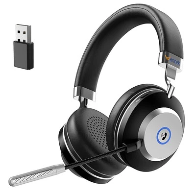 Bluetooth Headset with Mic for Work,Laptop,PC, 2.4GHz USB Dongle,Wireless Com...